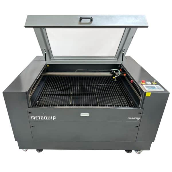 CO2 laser machine production - front cover open