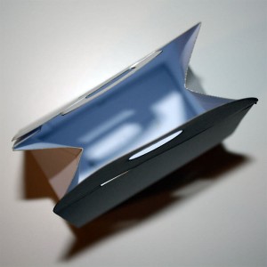 Cardboard boxes laser cutting with a CO2 laser