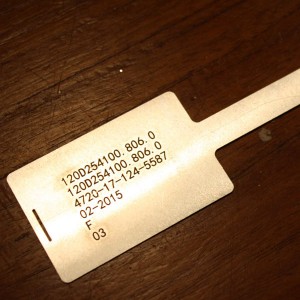 Laser engraving of aluminum nameplates with a fiber laser