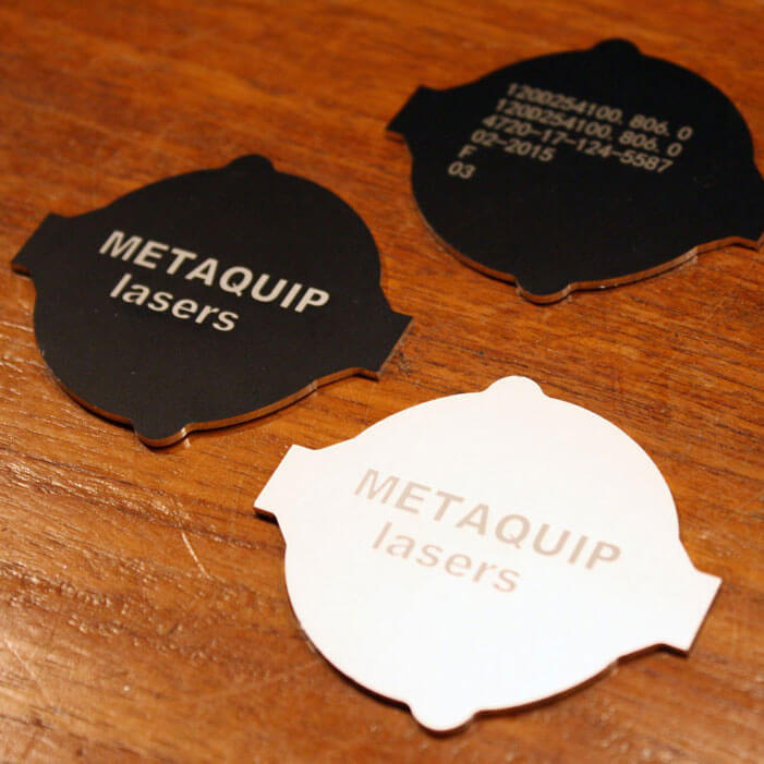 Laser engraving of anodised aluminum with fiber laser or CO2 laser