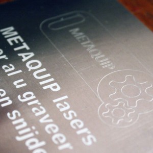 Laser engraving of stainless steel nameplates with a fiber laser