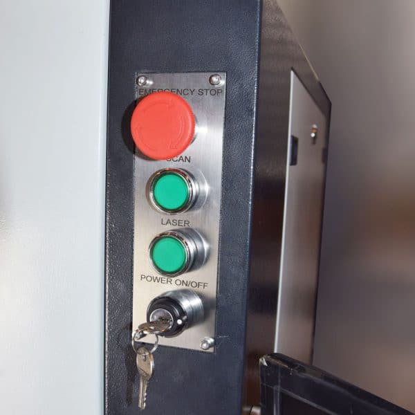 Closed cupboard fiber laser front panel