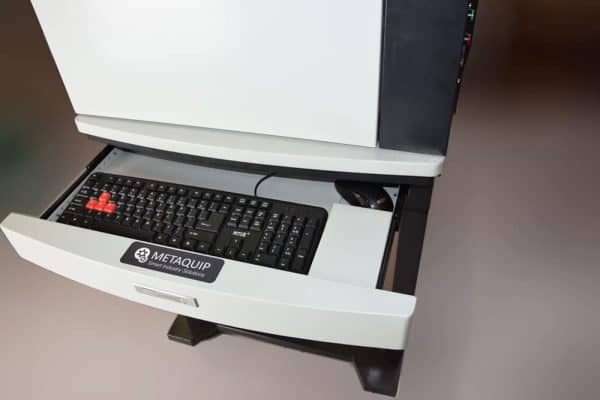 Closed case fiber laser keyboard