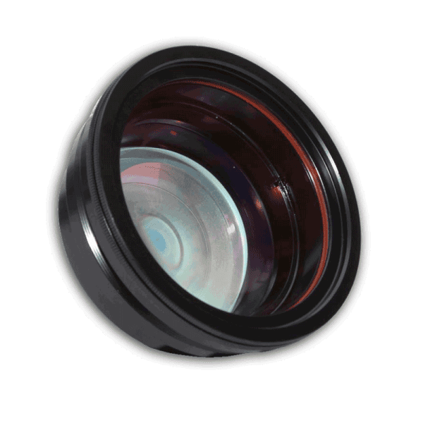 Wide angle lens for fiber laser