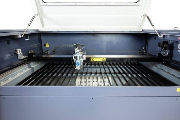 MQ1390C High-Power CO2 Combi metal wood plastic laser cutter inside