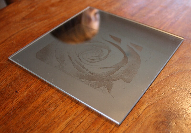 Mirror laser engraving with fiber laser