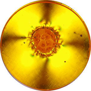 Contaminated and damaged lens of a CO2 laser