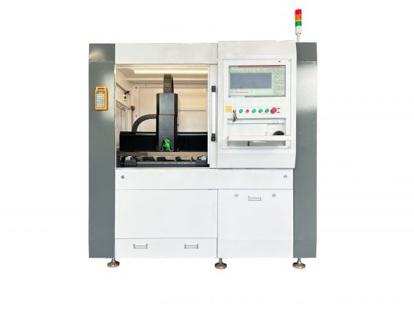 MQ FC6060 fiber metal laser cutter front door open
