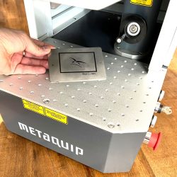 Fiber laser engraving machine workpiece